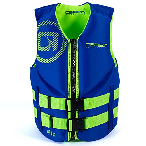 O'Brien Flex V-Back Life Jacket for Adults - Blue / Blue, Coast Guard Approved