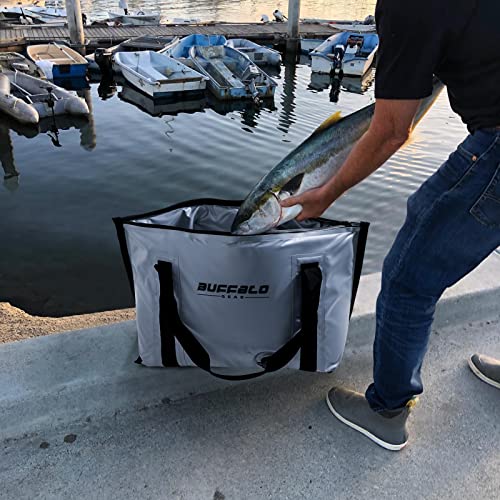 Gray Buffalo Gear 27.5QT Insulated Fish Cooler Bag Waterproof Leakproof