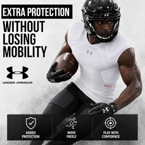 Under Armour Gameday Pro 5-Pad Football Compression Shirt Men White Medium