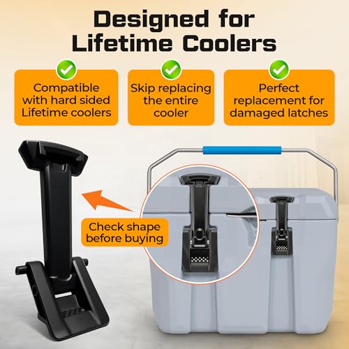 Replacement Cooler Latch Set for Lifetime Hard-Sided Coolers - 2 Pack