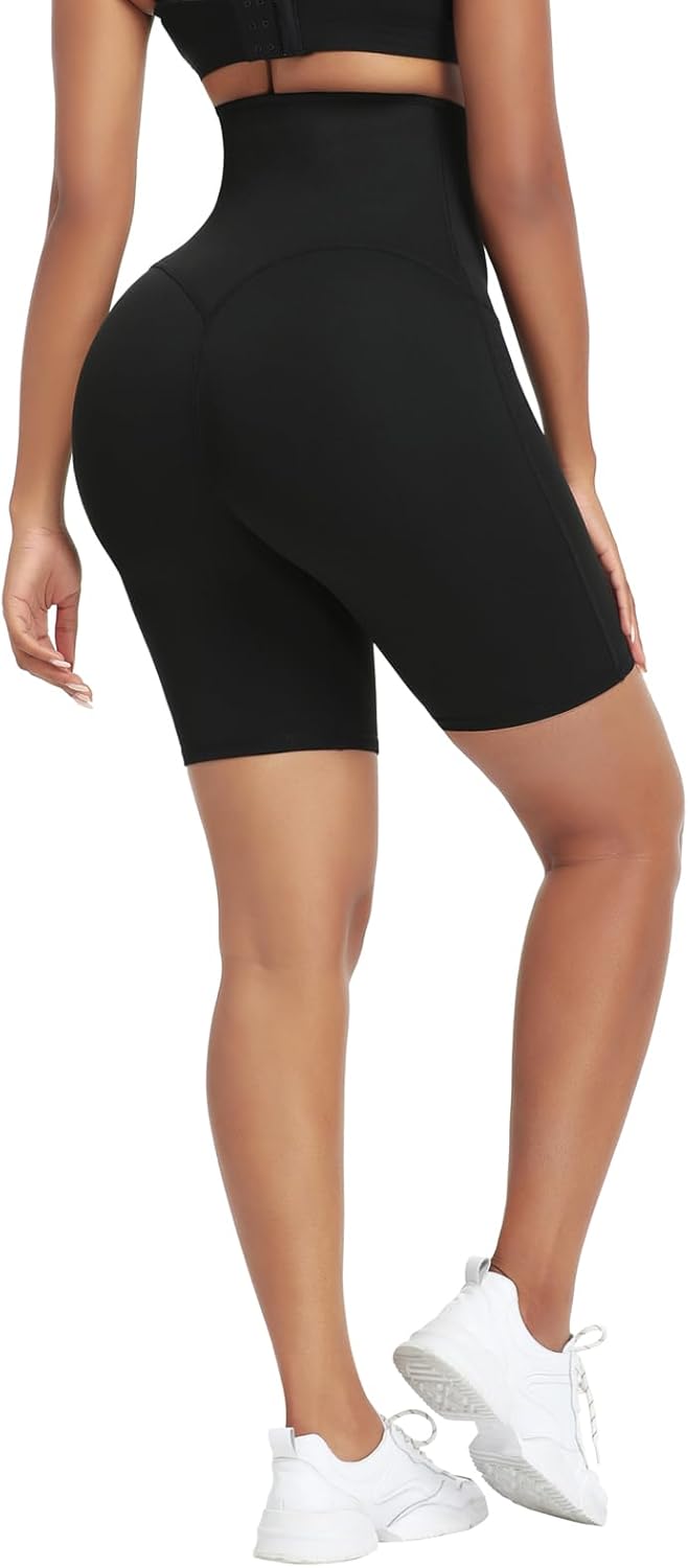 Skiennix Sauna Sweat Shorts - Compression Workout Pants for Tummy Control | Gym Exercise Body Shaper