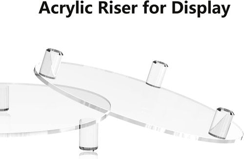 Clear Acrylic Riser - 7-Inch Round Pedestal Stand for Kitchen & Bathroom Décor | Modern Plant Stand