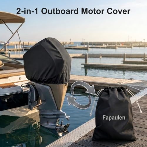16-18.5 ft Waterproof Heavy-Duty Boat Cover with Metal Hook & Reinforced Seams