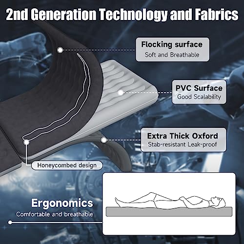 DikaSun Black Car Air Mattress Inflatable SUV & Truck Camping Bed with Pump & Pillows