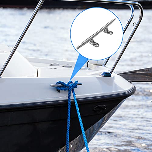 VEITHI 10 Inch Stainless Steel Dock Cleats - Marine Rope & Boat Tie-Down Hardware (4 Pack)