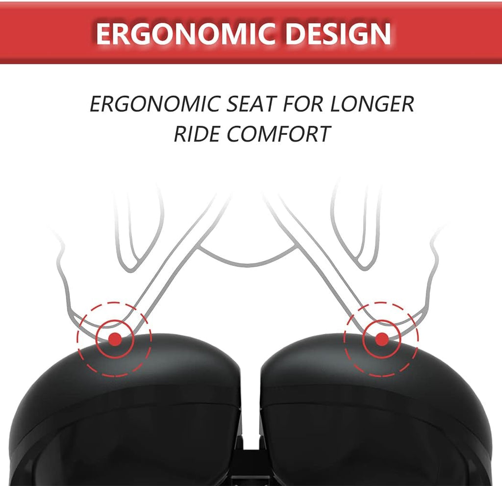 Skiennix Width Adjustable Bike Seat - Comfortable Prostate-Friendly Saddle for All Bike Types