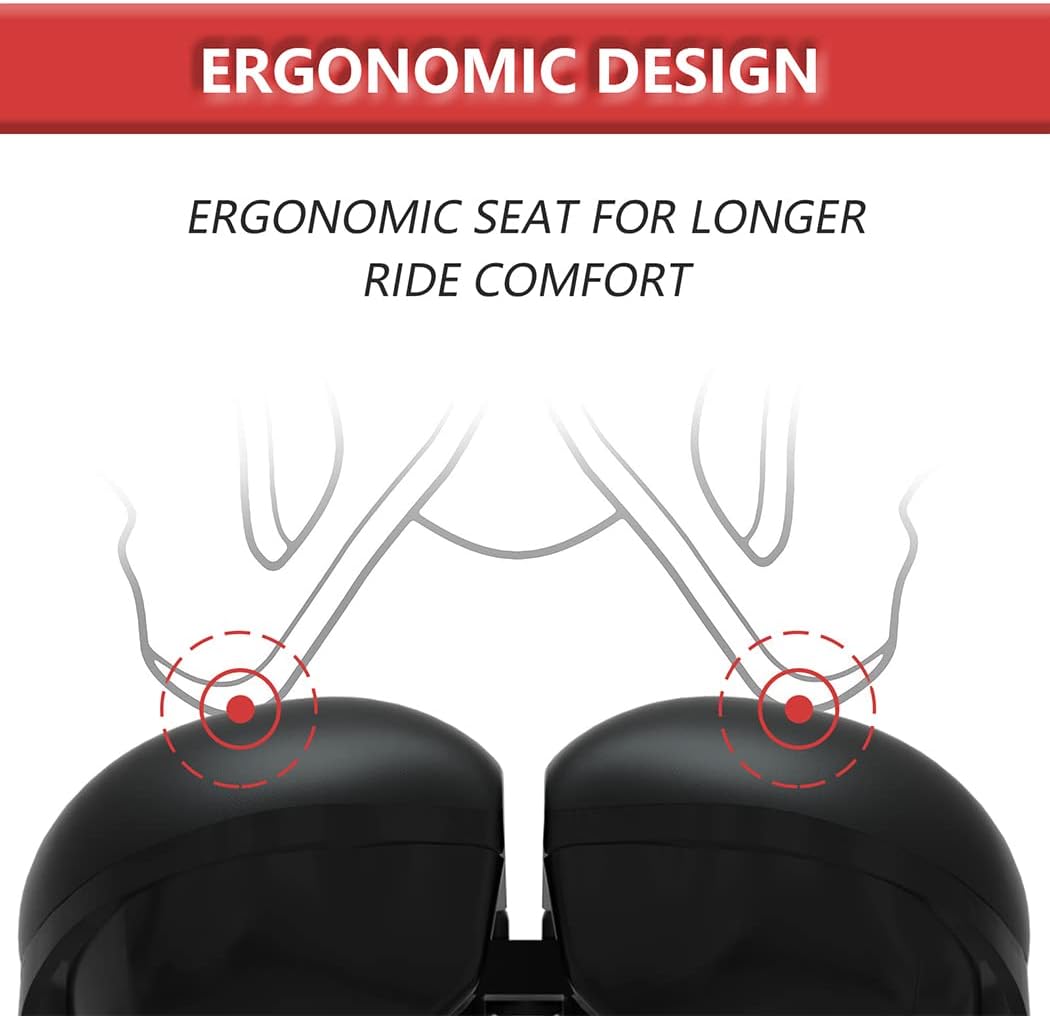 Skiennix Width Adjustable Bike Seat - Comfortable Prostate-Friendly Saddle for All Bike Types