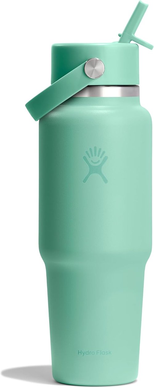 Hydro Flask Travel Water Bottle - Insulated Stainless Steel - 32 Oz Mermaid Green, Leakproof Design