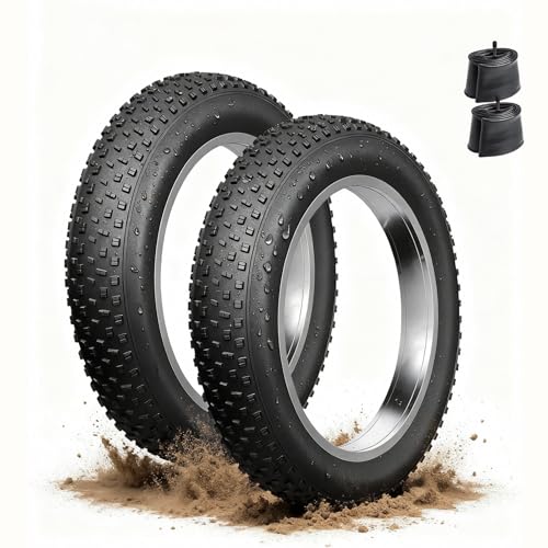 Kulifoo 20x4.0 Fat Tire Electric Bike Tires - 2 Pack, Off-Road, Low Resistance