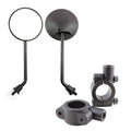 Motorcycle Side Mirror Round 10 mm Black Handlebar Mirror for Motorcycle Bicycle