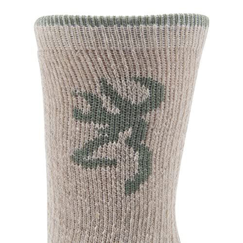 Browning Athletic Boot Socks 3-Pack - Moisture-Wicking, Arch Support, Seamless Fit - Laurel Wreath/Magenta / Medium