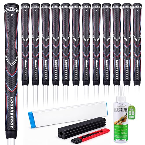Oversize Plus Golf Grip Pack of 13 with Regripping Kit Non-Slip All-Weather Control