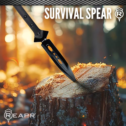 Reapr Survival Spear with Sheath - Fixed Blade Throwing Tool for Camping & Hunting