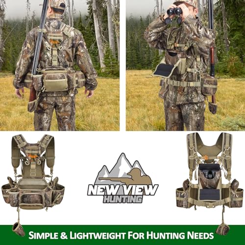 NEW VIEW Hunting Fanny Pack for Men with Rifle & Bow Holder - Camouflage Waist Pack & Chest Pack Upgrade