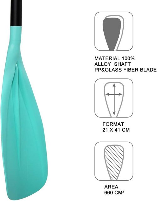 Karltion SUP Paddle - Adjustable 3-Piece Aluminum Paddle with Fiberglass Blade for Water Sports