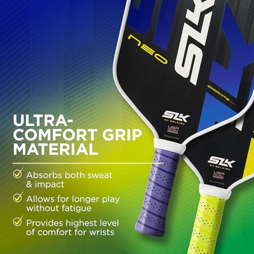 Selkirk Sport SLK Neo Graphite Pickleball Paddle Set with 2 Paddles, Balls & Sling Bag - Green & Purple