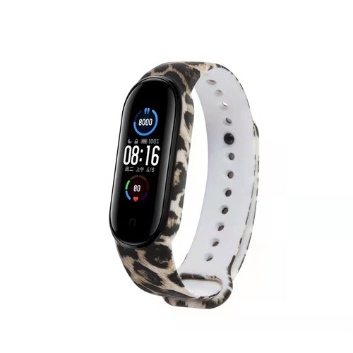 10 Pack Mi Band Compatible (7/5/6) - Silicone Flexible Patterned Strap for Tracker
