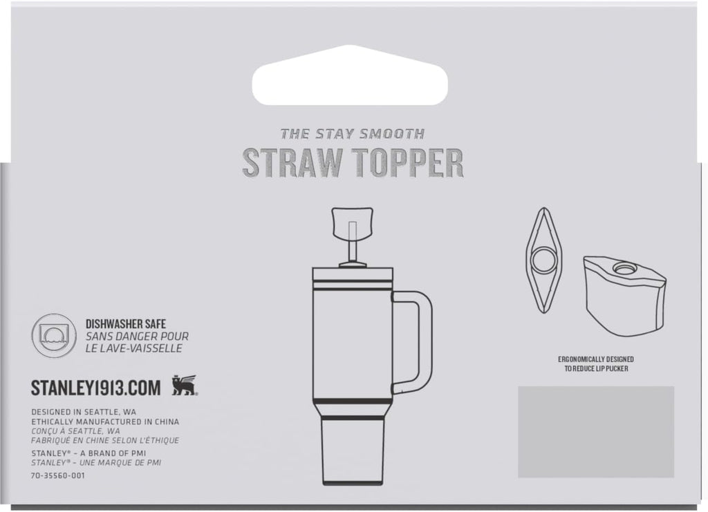 Stanley Quencher Stay Smooth Straw Topper 2-Pack - Ergonomic Silicone Cap for Tumbler | BPA-Free Design