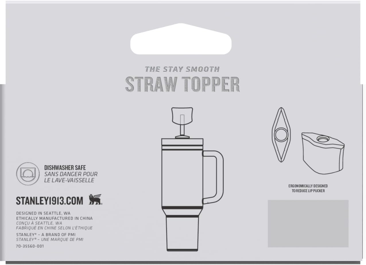 Stanley Quencher Stay Smooth Straw Topper 2-Pack - Ergonomic Silicone Cap for Tumbler | BPA-Free Design