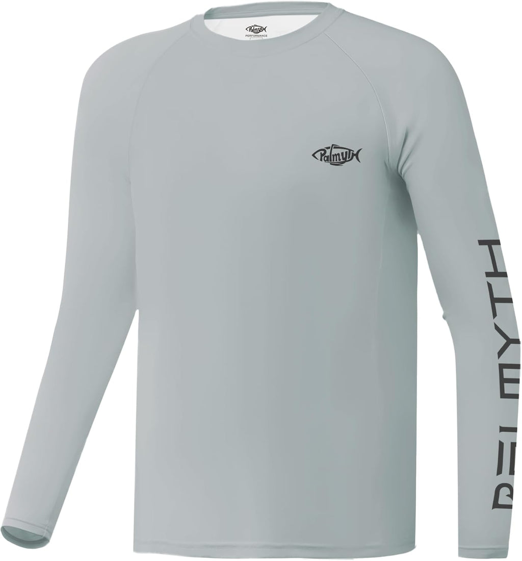 Palmyth Boys Fishing Shirt - Youth Long Sleeve T-Shirt with UPF 50+ Sun Protection