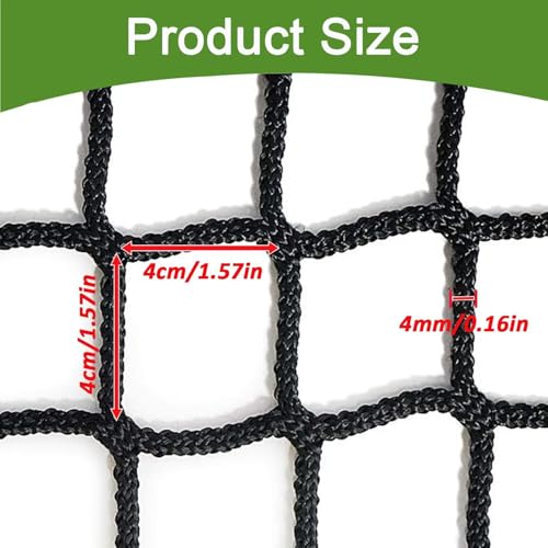 KAERYHET 4.9x32.8ft Heavy Duty Safety Rope Net Kids Pet Balcony Railing Protection