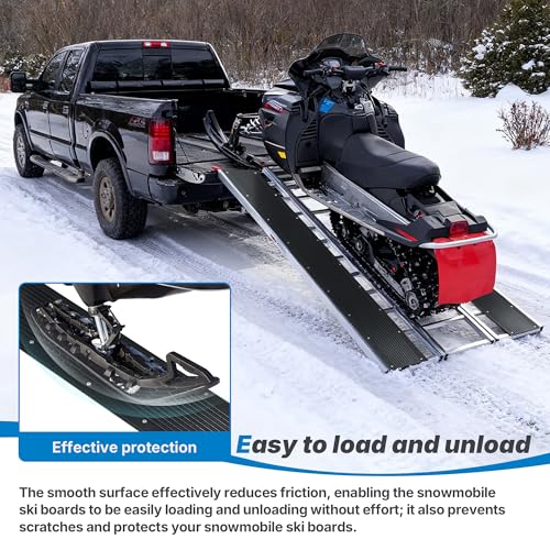 20FT Snowmobile Trailer Ski Guides HDPE Waterproof Ramp with Screws - Customizable Length