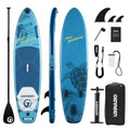 GENREEN 10'6" Blue Inflatable Stand Up Paddle Board - Stable & Beginner-Friendly