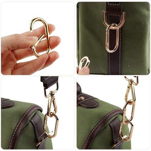 27 Gold Oval Spring Carabiner Keychain Clips for Bags & Crafts