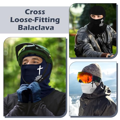 Cross Full Face Ski Mask Balaclava for Winter Sports - Shyyween 4 Pack