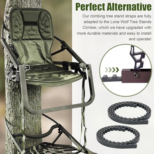 61-Inch Climbing Tree Stand Straps for Hunting Climber & Tree Stands - 2 Pack