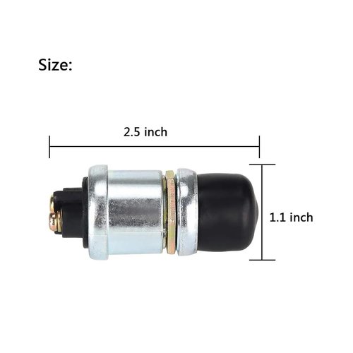 Scaauto Floor-Mounted Horn Switch Step Foot Button Horn Plate 12V Button Golf cart for Club Car, EZGO, Yamaha, Black