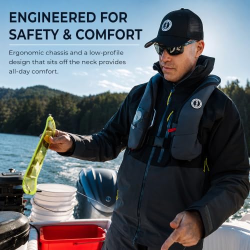 Mustang Survival Elite 120 Inflatable PFD Life Jacket - Admirial Gray USCG Approved