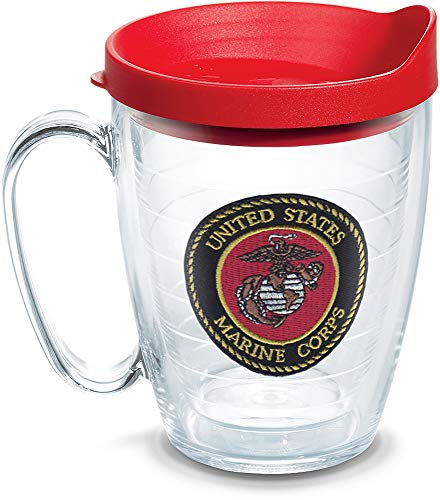 Insulated 16oz Classic Travel Mug - Marines Logo Double Walled Tumbler