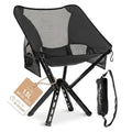 Sitpack Campster 2.0 Onyx Black Ultra Lightweight Backpack Chair, 5 Sec Folding