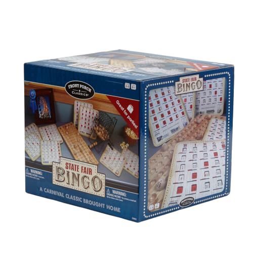 Front Porch Classics State Fair Bingo Game Set with Wooden Balls & Scoring Board