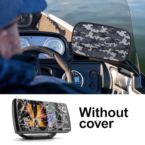 Camouflage Fish Finder Cover for Helix 7 Screen - Tightly Fitted Marine Protection