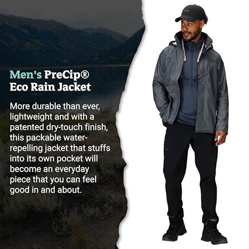 Men's Waterproof Rain Jacket - Steel Onyx - Lightweight, Breathable, Packable