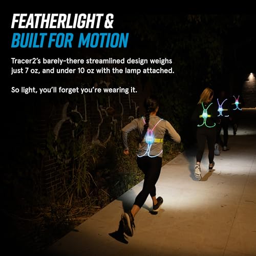 Noxgear Tracer2 Medium-Large LED Reflective Running Vest with Chest Light