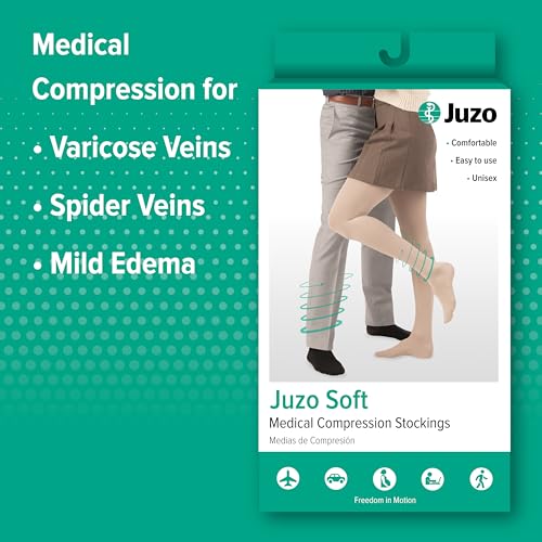 Juzo Soft 2001 Knee-High Compression Stockings 20-30 mmHg Open Toe Beige / 3 (III)