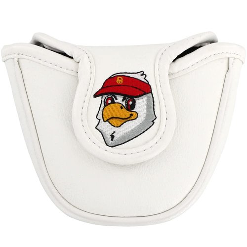 PINMEI Golf headcovers Eagle Blade Putter Head Covers with Magnet Magnetic Closure Golf Putters Protection Suitable for Callaway Ping Taylormade Cobra Odyssey Putter (White Mallet Eagle)