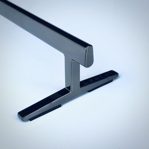 LEEFAI Pro Fingerboard Rail, Metal mini Finger Skateboard Rail for Your ramps and Park, 8.1 x 2.7 x 1.5 inches -The Best Obstacles for fingerboarding,Color (Chrome)