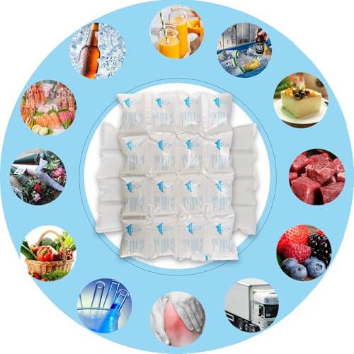 Reusable Ice Packs for Shipping & Cold Food Storage - White, 5 Sheets x 16 Large Ice Cells
