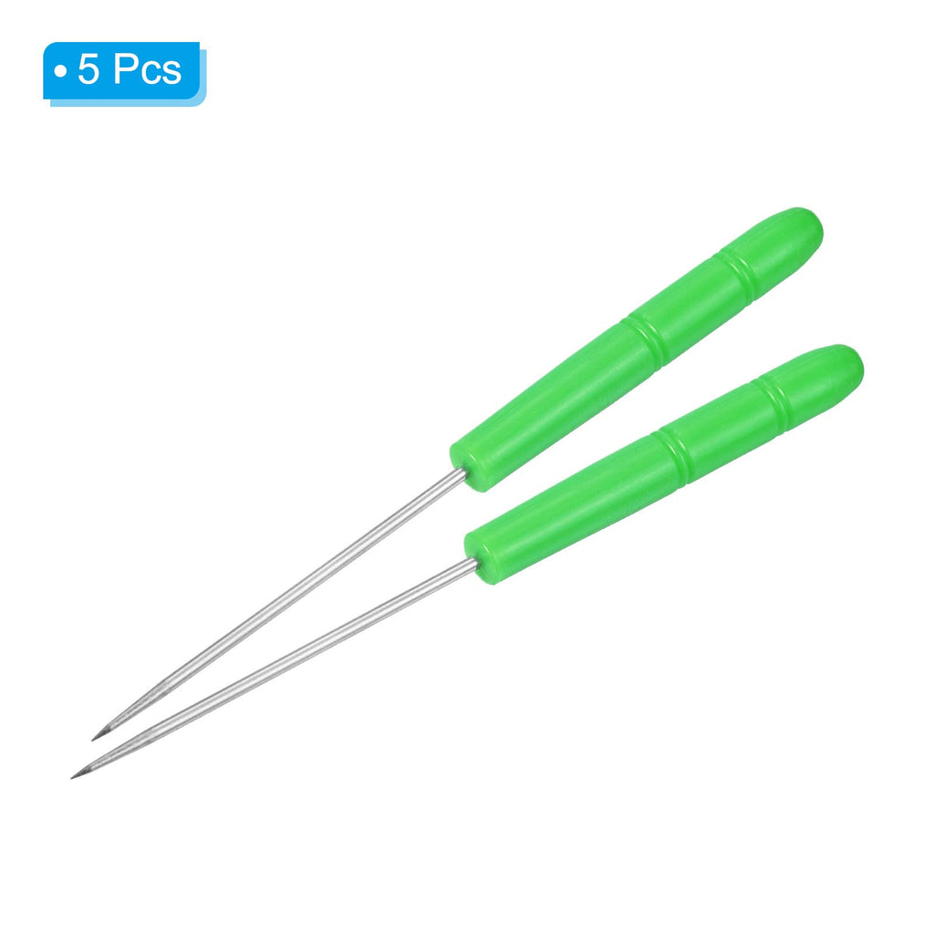 PATIKIL Badminton Racket Stringing Awl, 5 Pack Tennis Racket Racquet String Straight Awls Guiding Tool, Green