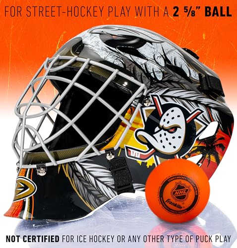Franklin Sports Anaheim Ducks NHL Youth Hockey Goalie Mask - Street Hockey Mask for Kids
