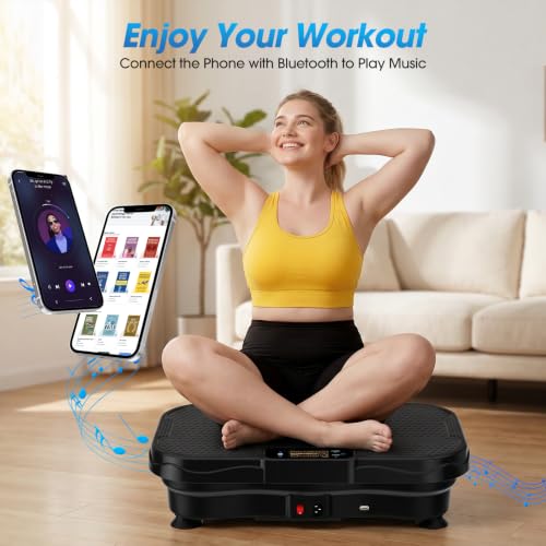 Furaso Vibration Plate for Lymphatic Drainage & Weight Loss - Black