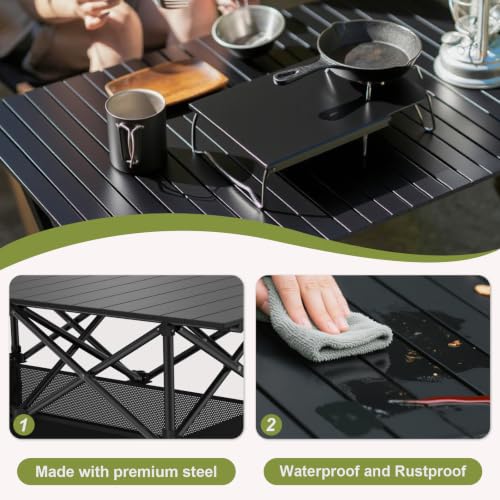 Hsundries 4FT Portable Folding Camping Table with Carry Bag & Mesh Storage