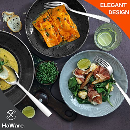 HaWare Classic Handle 60-Piece Stainless Steel Flatware Set for 12
