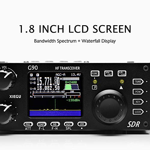 Xiegu G90 HF Transceiver 20W SSB/CW/AM/FM SDR with Auto Antenna Tuner