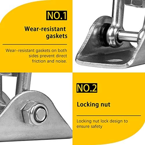 Heavy Duty Swing Hanger Stainless Steel 2000 LB Capacity with Swivel - Black, 1 Pack