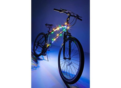 Brightz CosmicBrightz LED Bike Frame Rope Light, Multi-Color - 6.5-Foot String Rope - Battery-Powered with On/Off Switch - Ultra Bright Color Keeps Your Ride Fun and Safe for Kids, Teens, & Adults
